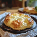 Fluffy cottage cheese cloud bread baked until golden and airy